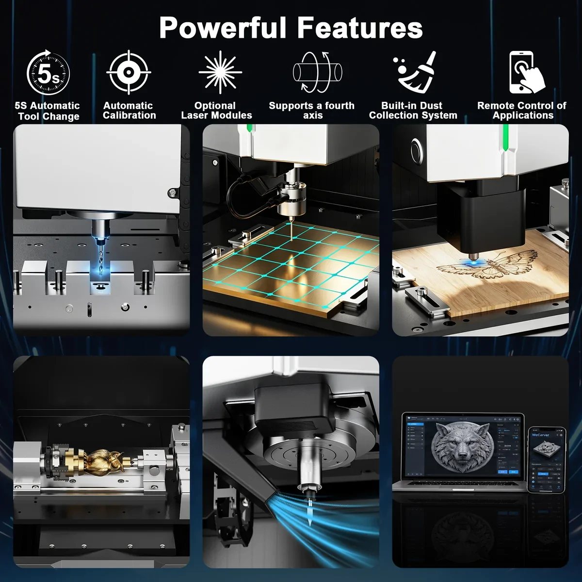 【Pre-sale】Twotrees ED1 Enclosed Desktop CNC Router Machine - Image 4