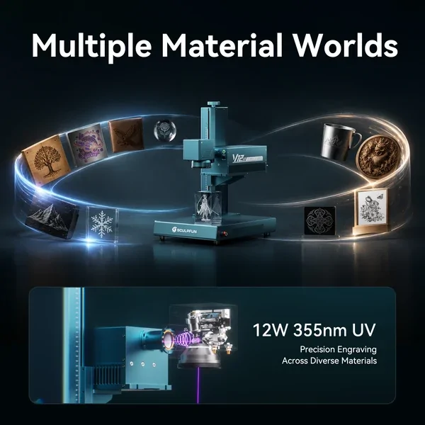 SCULPFUN V12 12W UV Professional Laser Engraver - Image 4